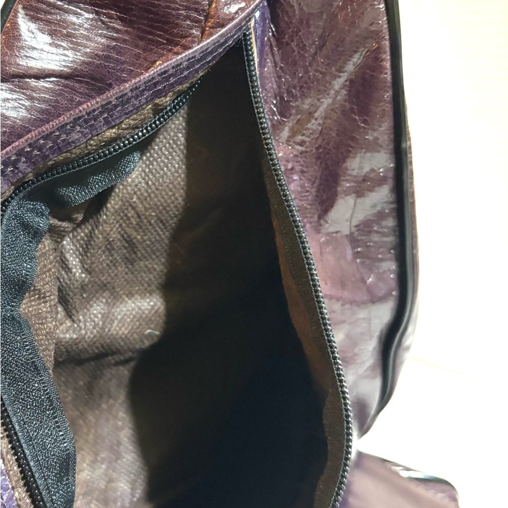 Purple Leather Backpack - image 4